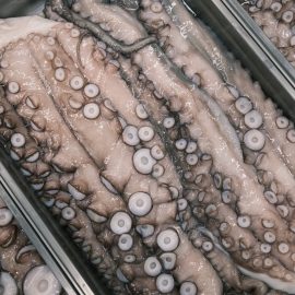 bandeja pulpo fresco