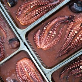 bandejas de pulpo al horno