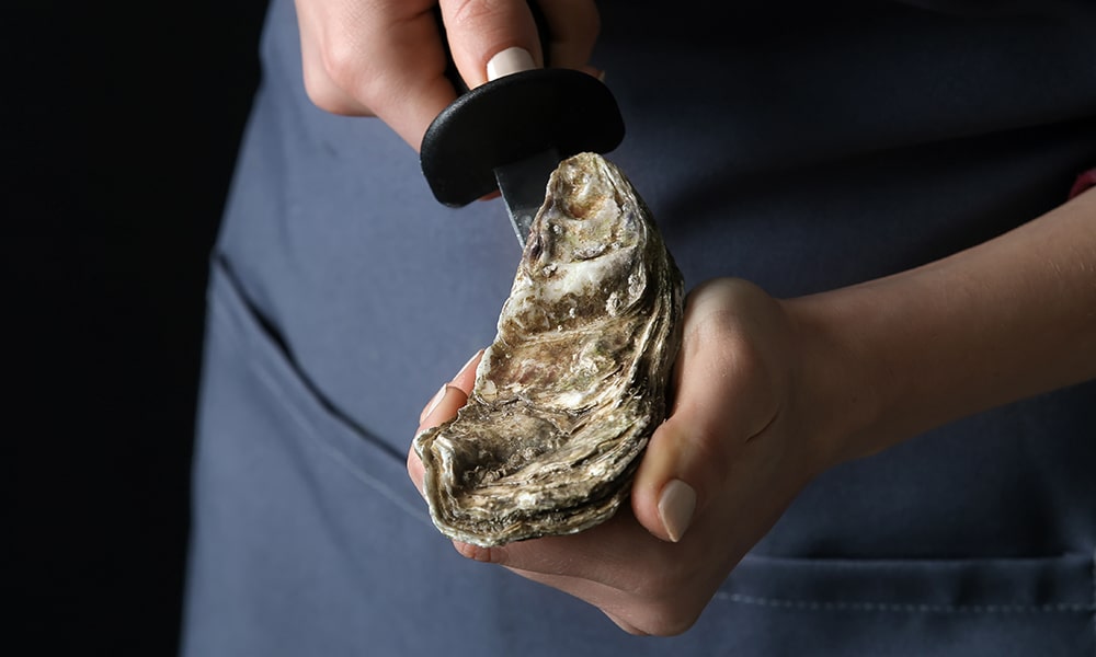 cómo abrir una ostra