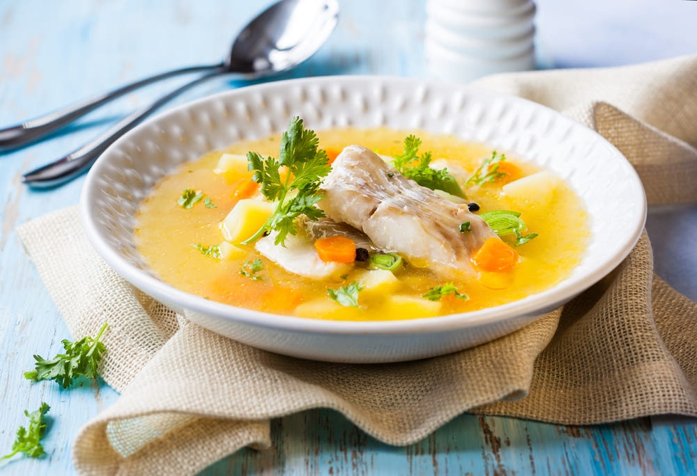 sopa pescado niños