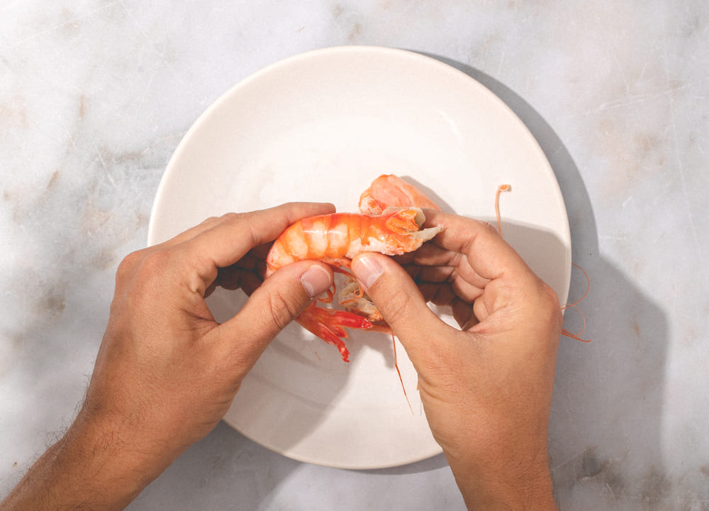 Gamba roja cocida de Huelva