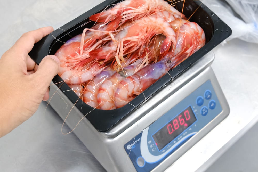 calcular peso marisco