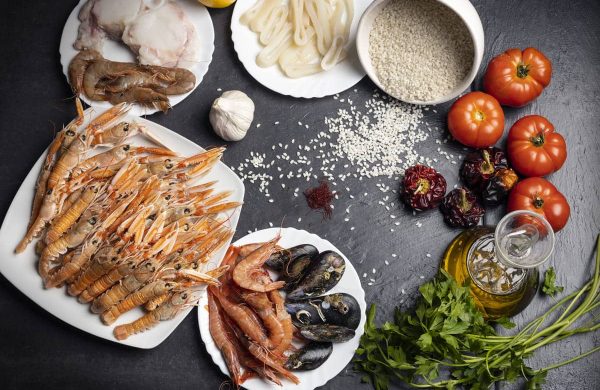 ingredientes paella marisco