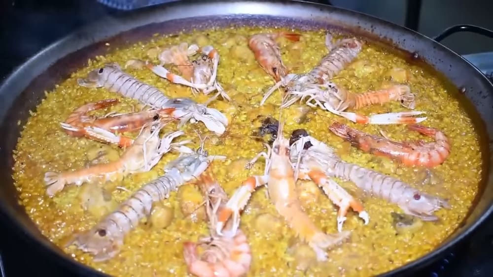 receta paella de marisco dos personas