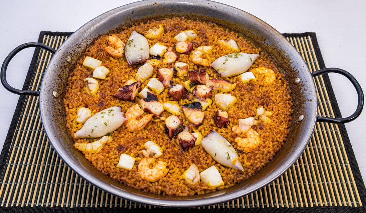 receta paella pulpo