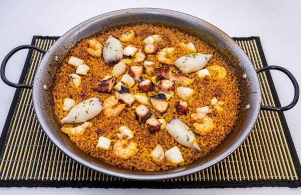 receta paella pulpo
