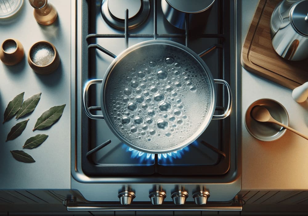 cocer gambas en una olla